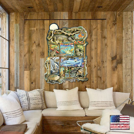 Reptiles Fish Amphibians Whimsical Wall Art by Laura Seeley - Love Family Kids Decor - 8513011-LS-3