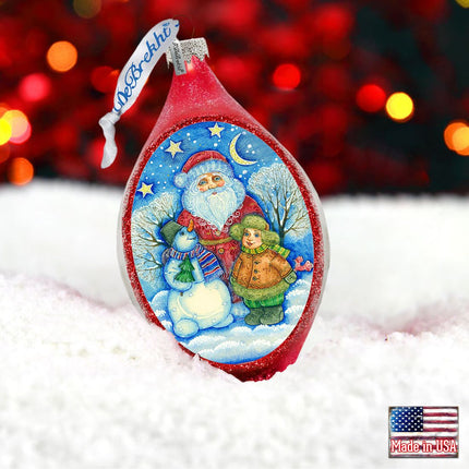 Snowy Friends Drop Glass Ornament by G. DeBrekht - Christmas Decor - 757-035-1