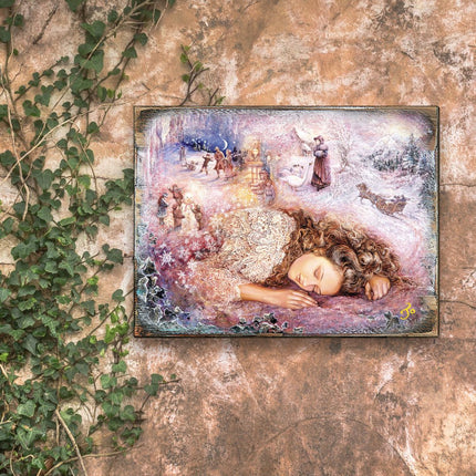 Winter Dream Fantasy Wooden Wall Art by Josephine Wall - Fantasy Decor - 852147-JW-2