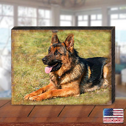 German Shepherd Art Wooden Wall Art by Nature Wonders - Pets Dog and Cats Decor - 95346B-1
