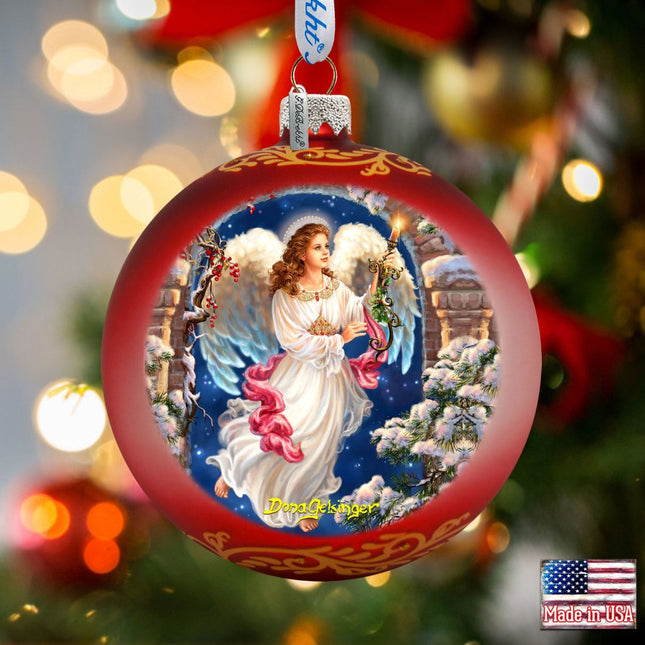 Angel in the Arch Glass Ornament by D. Gelsinger - Nativity Holiday Decor - 71114-1322-0
