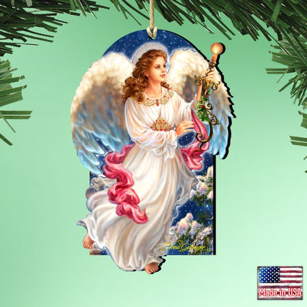 Angel of the Light Wooden Ornaments by Gelsinger - Nativity Holiday Decor - 8161036-1322-1