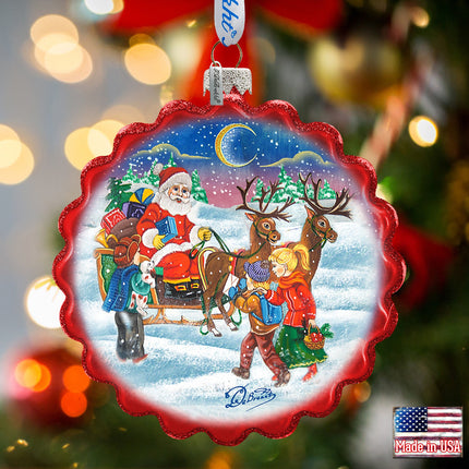 Happy Holidays to All Wreath Glass Ornament by G. DeBrekht - Christmas Décor - 759-044-2
