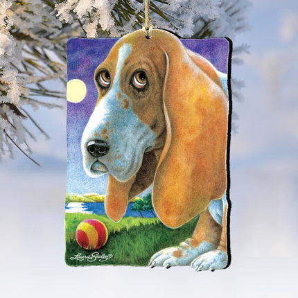 Just Baby Steps to The Bay Wooden Ornaments by Laura Seeley - Pets Dog and Cats Decor - 8511022-LS-0