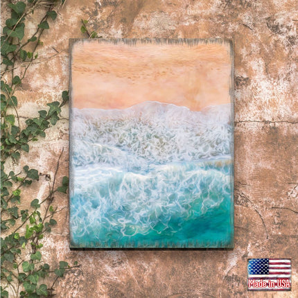 Ocean Shore Art Wooden Wall Art by Nature Wonders - Nature Wildlife Decor  - 95397B-1