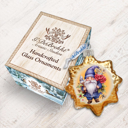 Violet Christmas Gnome Mercury Glass Ornaments by G. Debrekht - Christmas Decor - 776017-3