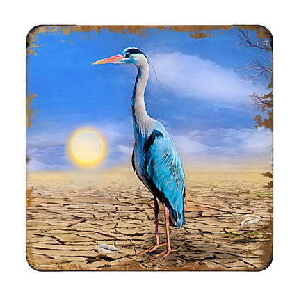 Bird on the Beach Coastal Wooden Cork Coasters Gift Set of 4 by Nature Wonders - Coastal Sea-Life Decor - 95358C-S4-3