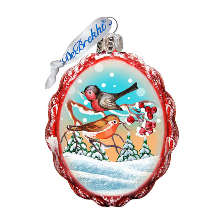 Singing Birds Mercury Glass Ornament by G. DeBrekht - Wildlife Holiday Decor - 771015-4