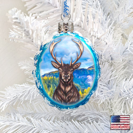 Caribou Mercury Glass Ornament by G. DeBrekht - Wildlife Holiday Decor - 771057-1