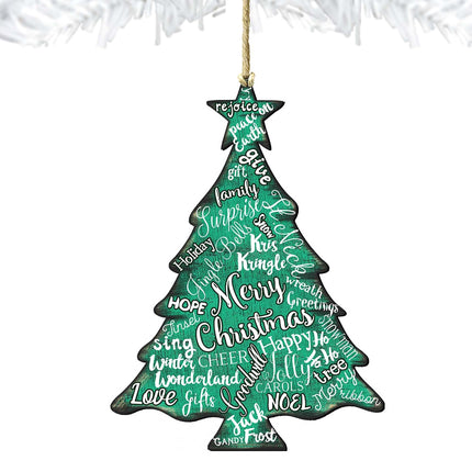 Merry Christmas Tree Wooden Ornaments - Tree Ornament by G. DeBrekht - Christmas Decor - 8198112-2-1