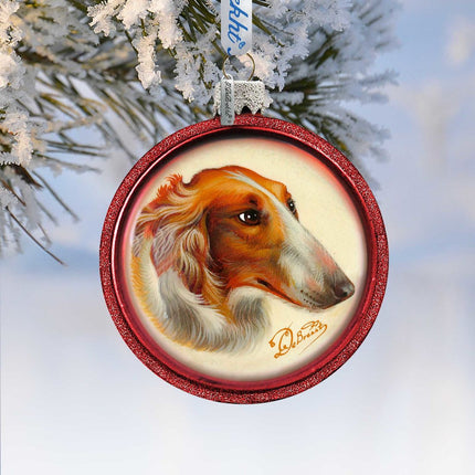 Dog Best Friend Cut Ball Glass Ornament by G. DeBrekht - Christmas Decor - 764-019-0