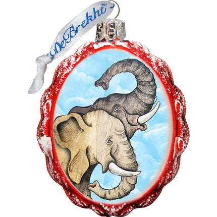 Safari Mercury Glass Ornaments Set of 3 by G. DeBrekht - Wildlife Holiday Decor - 770124S3-3
