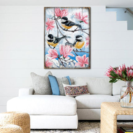 Goldfinches Wooden Wall Art by Nature Wonders - 95220-2B-0