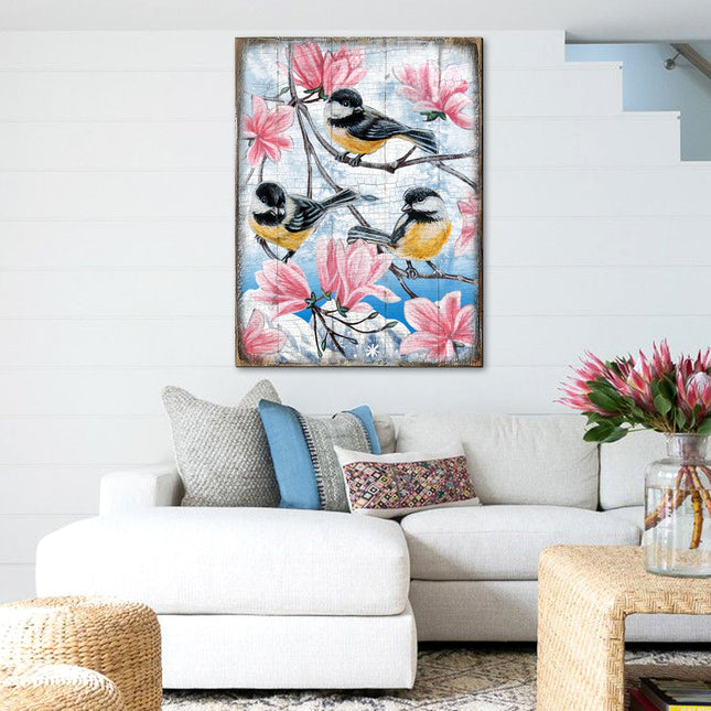 Goldfinches Wooden Wall Art by Nature Wonders - 95220-2B-0