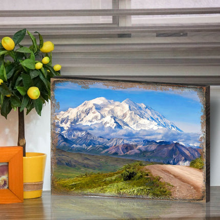 Mountain View Art Wooden Wall Art by Nature Wonders - Nature Wildlife Decor  - 95242B-3
