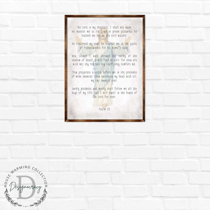The Lord Is My Shepherd - Wooden Kitchen Blessing - PSALM 23 - Contemporary Decor - Religious Wall Art - Nursery Wall Art - 310334-3