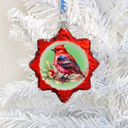 Red Bird Mercury Glass Ornaments by G. Debrekht - Wildlife Holiday Decor - 776004-0