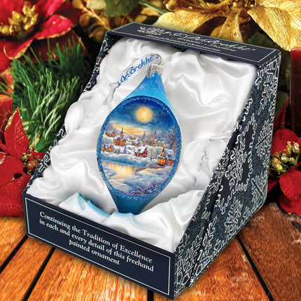 Magic Christmas Night Drop Glass Ornament by G. Debrekht - Christmas Decor - 757-048-4