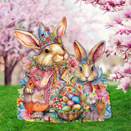 Easter Sweet Couple Easter Yard Sign by G. DeBrekht - Easter Spring Decor - 8652768F-2
