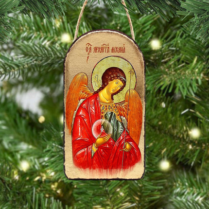 Saint Michael Religious Orthodox Sacred Icon Ornament - Inspirational Icon Decor - 87027-2