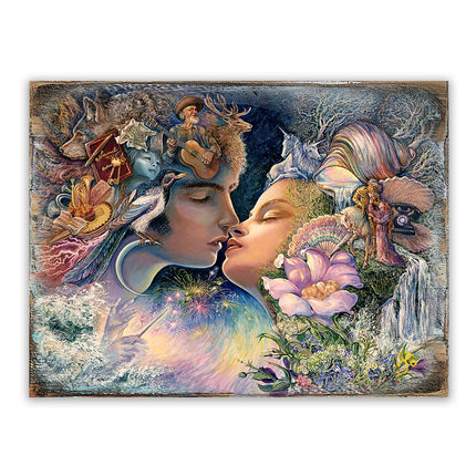 Prelude to a Kiss Fantasy Wooden Wall Art by Josephine Wall - Fantasy Decor - 852150-JW-1