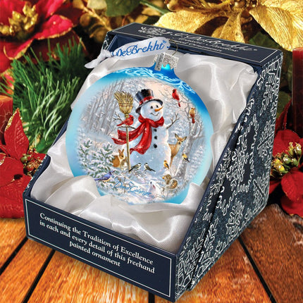 Frosty Forest Friends Glass Ornament by D. Gelsinger - Christmas Santa Snowman Decor - 71105-1624-2
