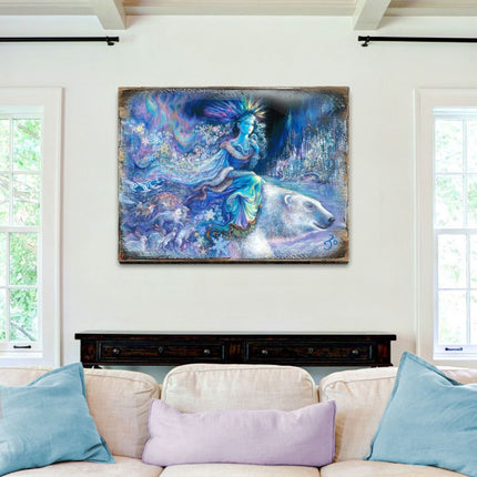 Polar Princess Fantasy Wooden Wall Art by Josephine Wall - Fantasy Decor - 852126-JW-0