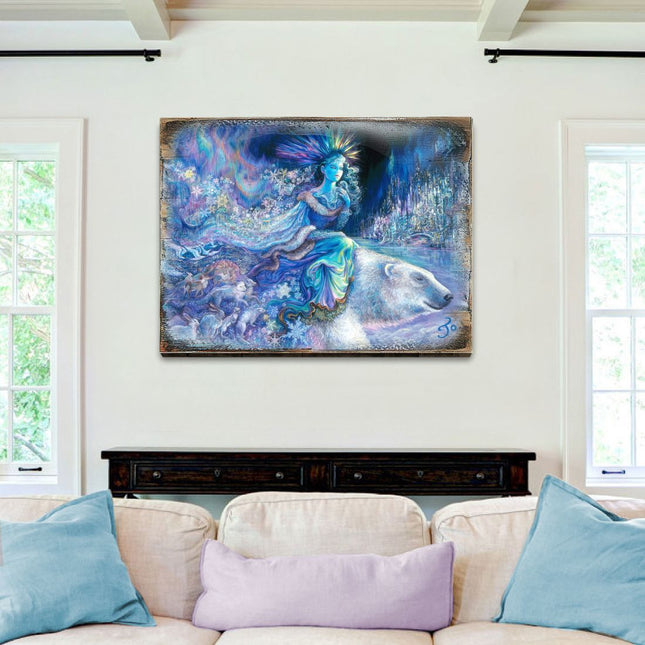 Polar Princess Fantasy Wooden Wall Art by Josephine Wall - Fantasy Decor - 852126-JW-0