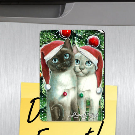 Angels Santa Cat Shaped Refrigerator Magnets by Laura Seeley Set of 3-0