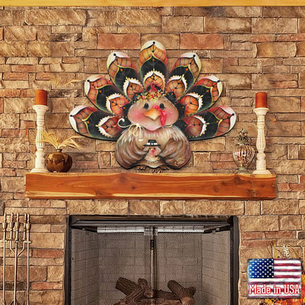 Be Thankful Turkey Sitter Door Decor by Jamie Mills-Price - Thanksgiving Halloween Decor - 8457702H-2