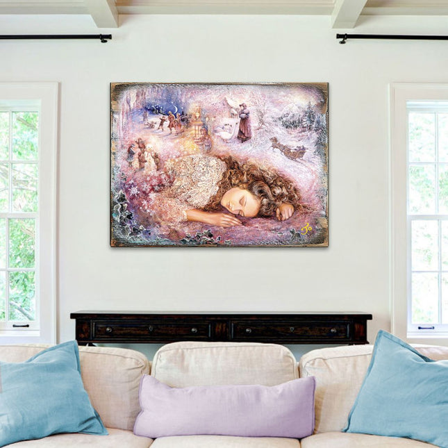 Winter Dream Fantasy Wooden Wall Art by Josephine Wall - Fantasy Decor - 852147-JW-0