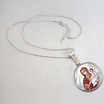 Lady of Light Silver-Plated Mother of Pearl Necklace Jewelry - 43029-2