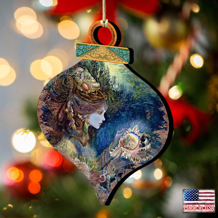 Daughter of the Deep Wooden Ornaments by Josephine Wall - Coastal Sea-Life Decor - 845617-JW-2