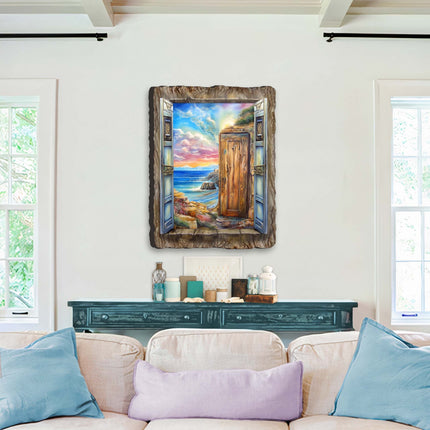 Coastal Serenity Window Wall Art by G. DeBrekht Coastal Decor - 8492106W-4