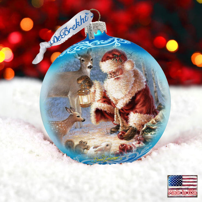 Abundance of Joy Glass Christmas Ornament by D Gelsinger - Santa and Snowman Decor - 71102-0104-0