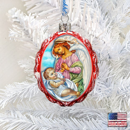 Blessing Child Angel Mercury Glass Ornament by G. DeBrekht - Nativity Holiday Decor - 772019-1