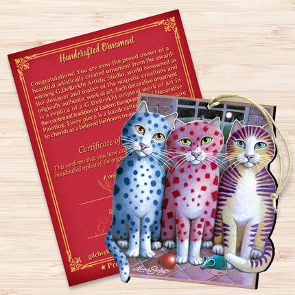 Board Meeting Wooden Ornaments Pets by Laura Seeley - Pets Dog and Cats Decor - 8512051-LS-2