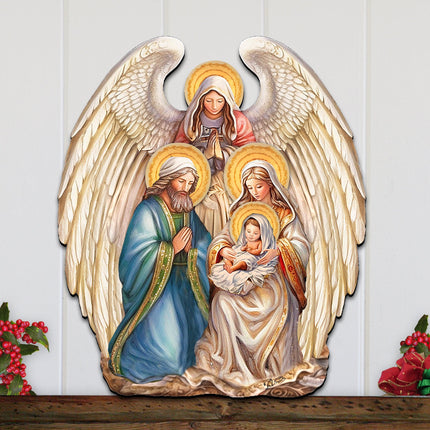 Nativity with Angel Holiday Door Decor  by G. Debrekht - Christmas Decor - 8611056H-1