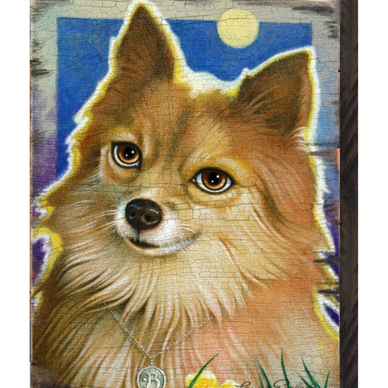 Buttercups Wooden Wall Art by Laura Seeley - Pets Dog and Cats Decor - 8511118B-0