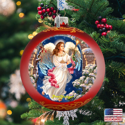 Angel in the Arch Glass Ornament by D. Gelsinger - Nativity Holiday Decor - 71114-1322-3