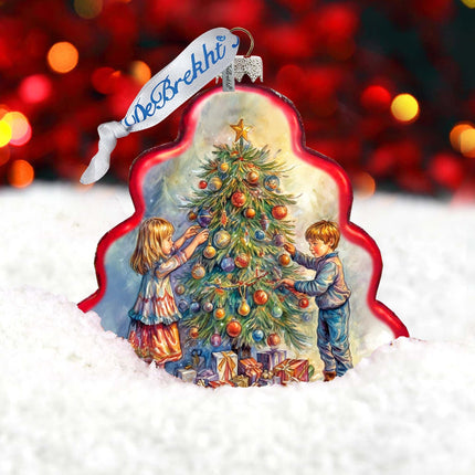 Love Among the Branches Tree Glass Ornament by G. Debrekht - Christmas Decor - 762-032-3