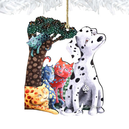 The World We Weave Wooden Ornaments by Laura Seeley - Pets Dog and Cats Decor - 8511013-LS-4