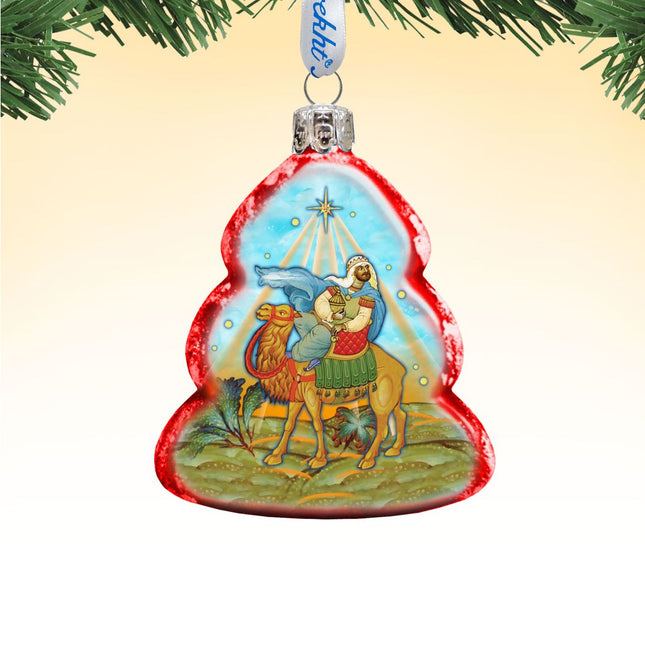 Balthazar Three Kings Mercury Glass Ornament by G. DeBrekht - Nativity Holiday Decor - 772016-0