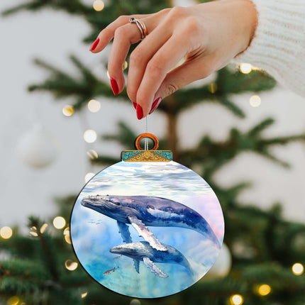 Humpback Harmony Wooden Ornaments by G.Debrekht - Wildlife Holiday Decor - 870012-3
