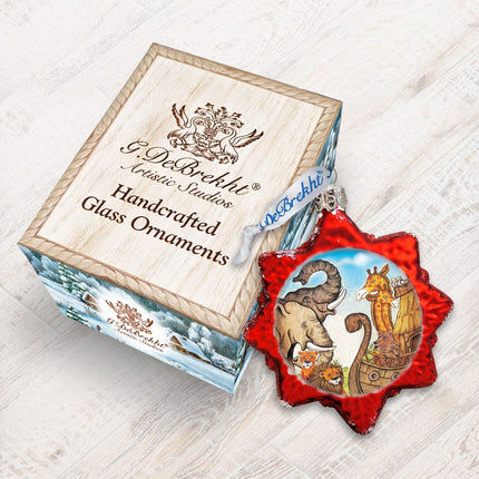 Noah's Ark Mercury Glass Ornament by G. DeBrekht - Nativity Holiday Decor - 773030-2