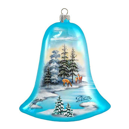 Peaceful Kingdom Bell Glass Ornament by G. DeBrekht - 752-005-4