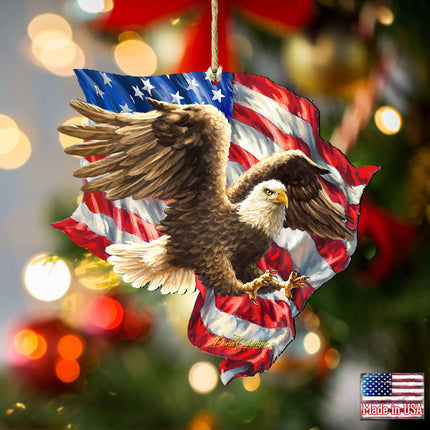 Patriotic American Eagle Ornament by D. Gelsinger - Designocracy - 8461052-1432-2