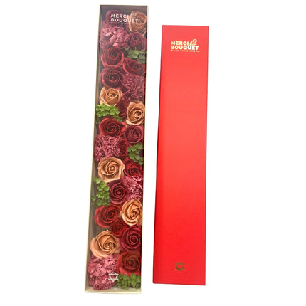Extra Long Box - Vintage Roses Soap Flowers