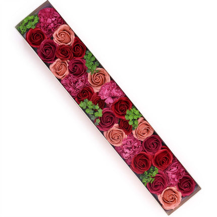 Extra Long Box - Vintage Roses Soap Flowers
