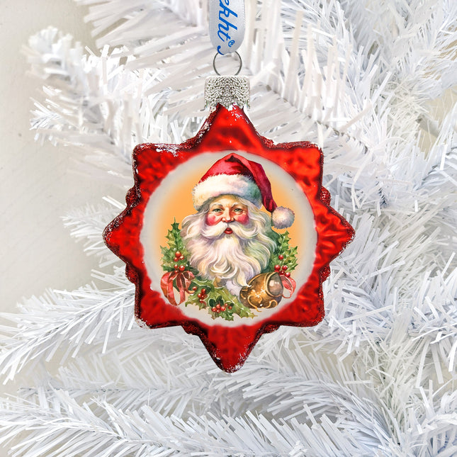 Welcome Santa Mercury Glass Ornaments by G. Debrekht - Christmas Santa Snowman Decor - 776019-0